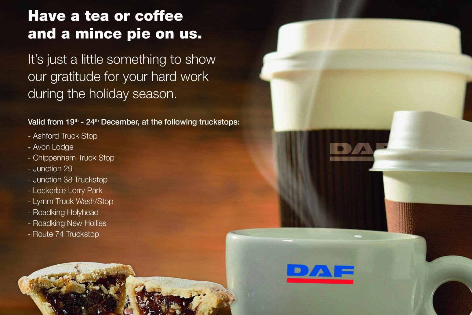 It’s Christmas! DAF Trucks brews up festive cheer for drivers